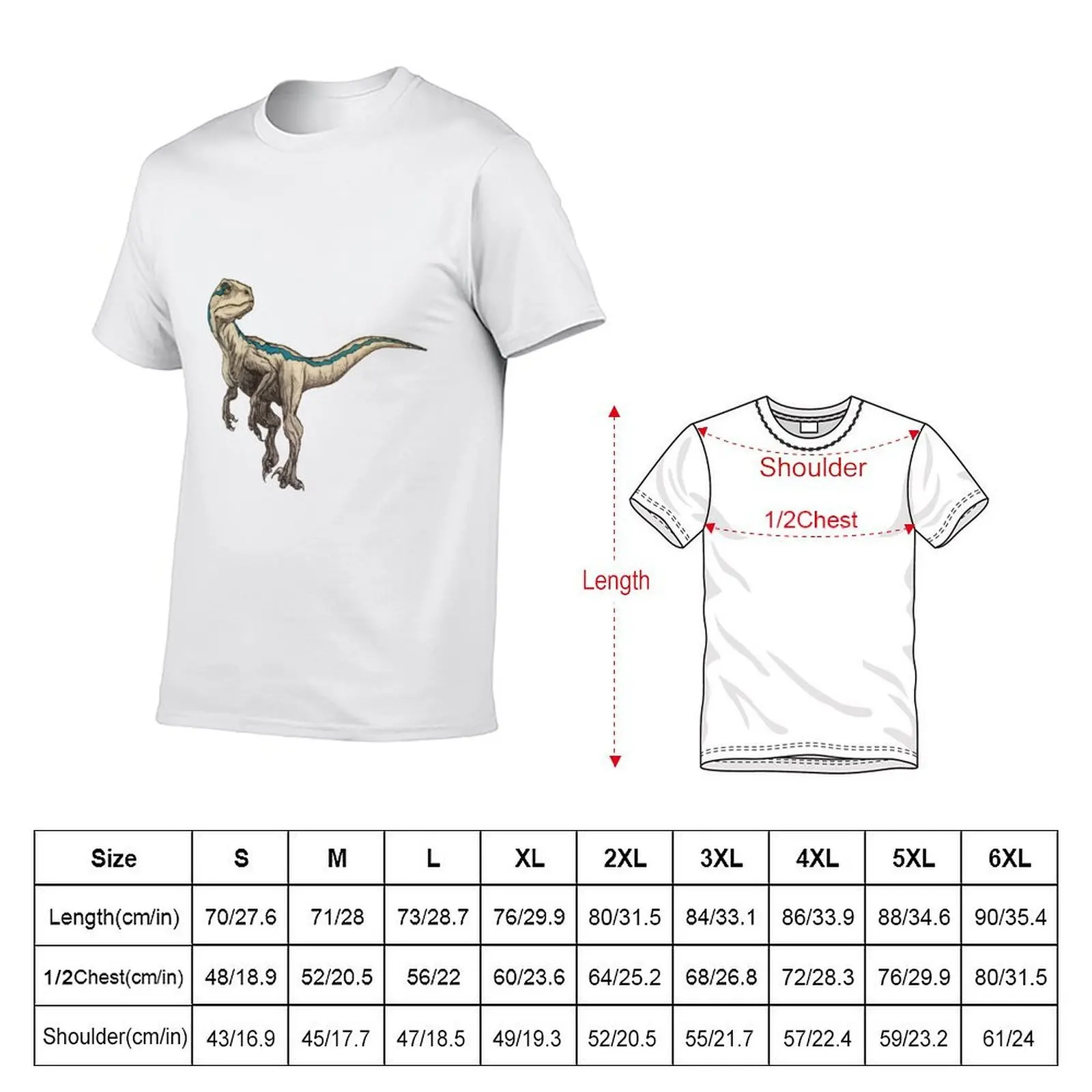 Sketch of Blue from Jurassic World T-Shirt g man t shirts for men t shirts cotton 100% T-Shirt