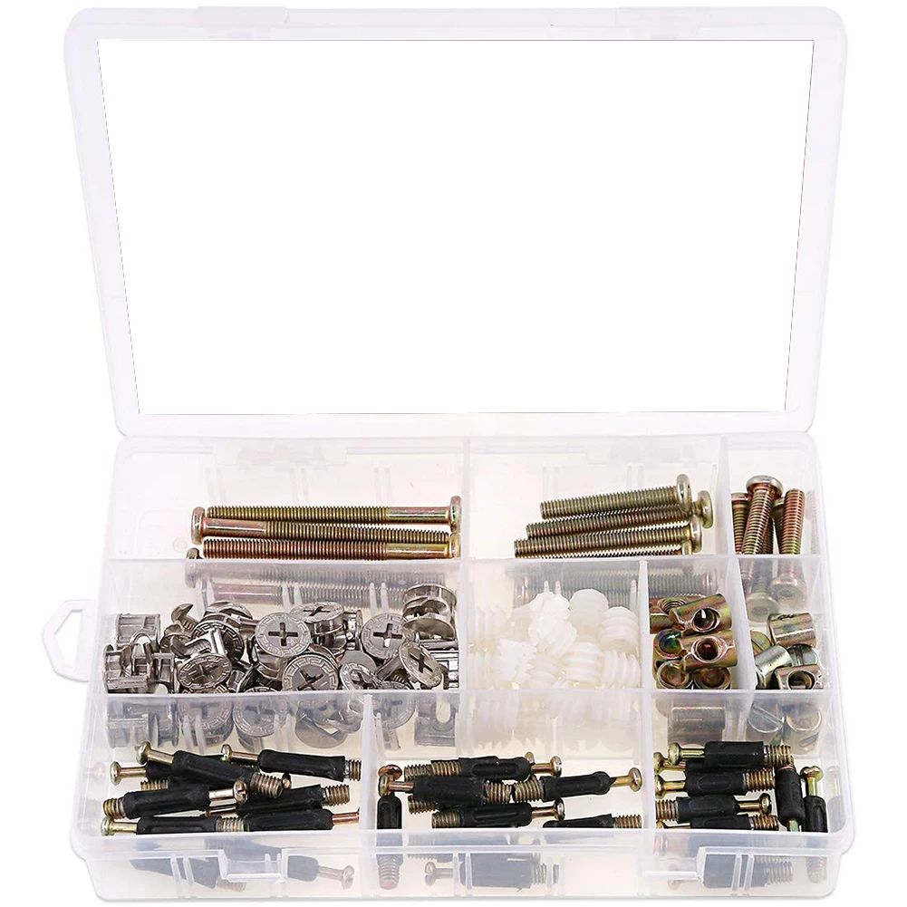 125pcs Cartridge Nuts Crib Screw Kits Furniture Connecting Hardware Connectors Furniture Connecting Hardware Connectors