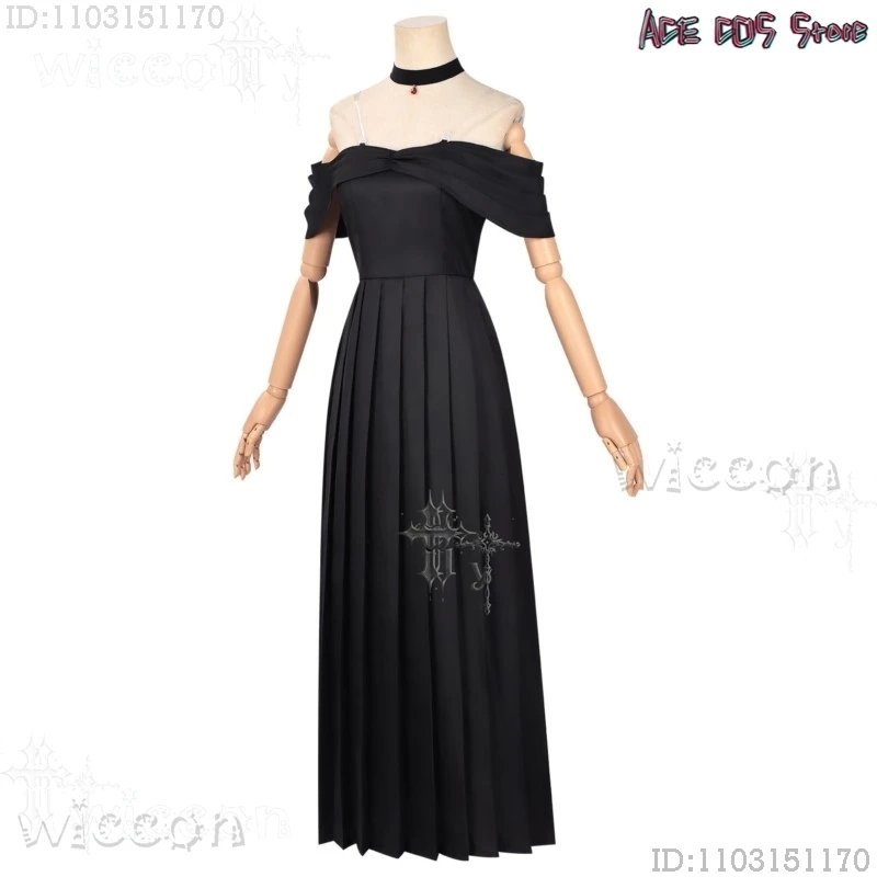 Cold Queen Crazy Clown Dark Carnival Dress Off Shoulder Full Cosplay Set, Adult Halloween Lolita Disfraz view 2