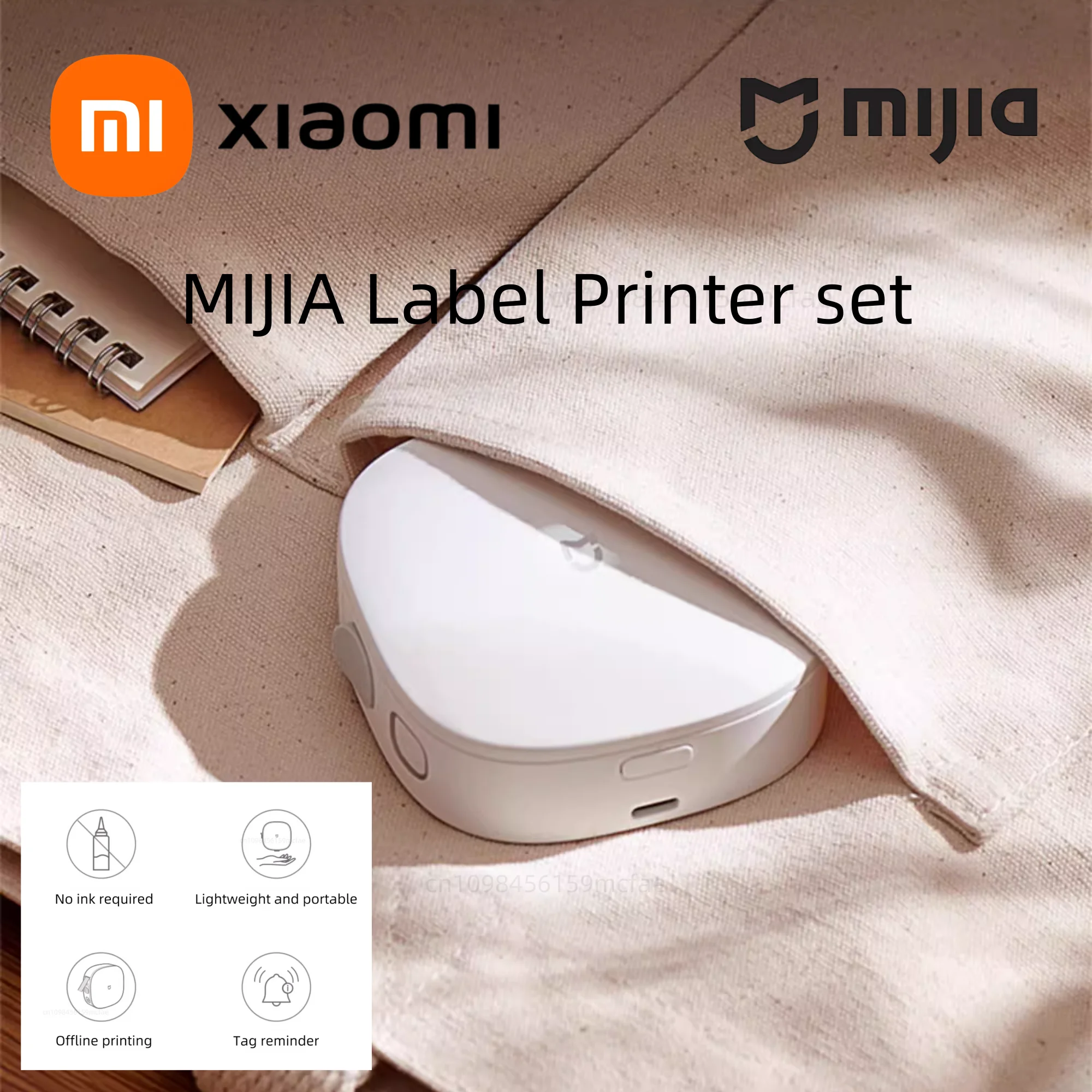 

Xiaomi Mijia Label Printer Set No Ink Editable Waterproof Oilproof Label Smart Tag Reminder Direct Thermal Work For Mihome App