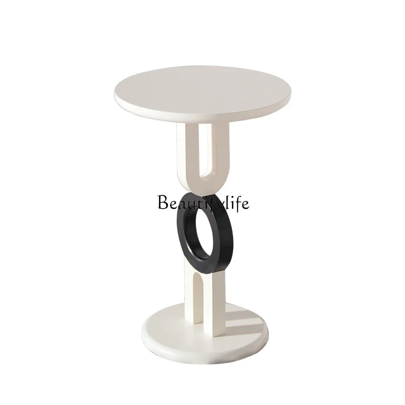 

Simple Nordic round Sofa Small Coffee Table Cream Style Living Room Corner Table Dopamine round Table