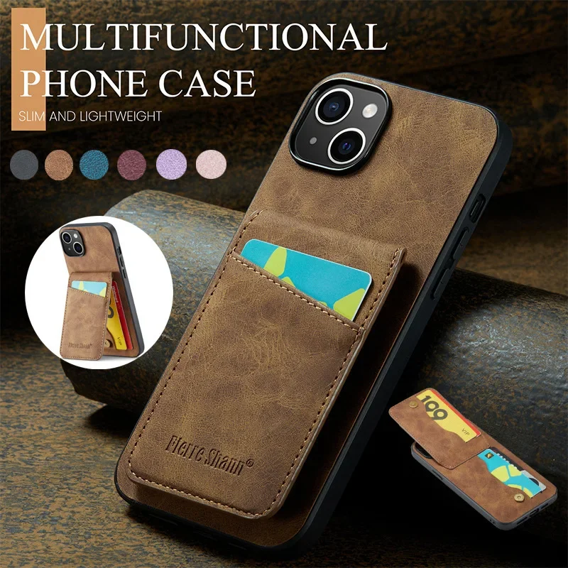 

Suitable for iPhone 14 Flip Stand Phone Case 13promax 12pro 11 Multifunctional Card Xs Xsmax Xr 8plus Protective Leather Cover