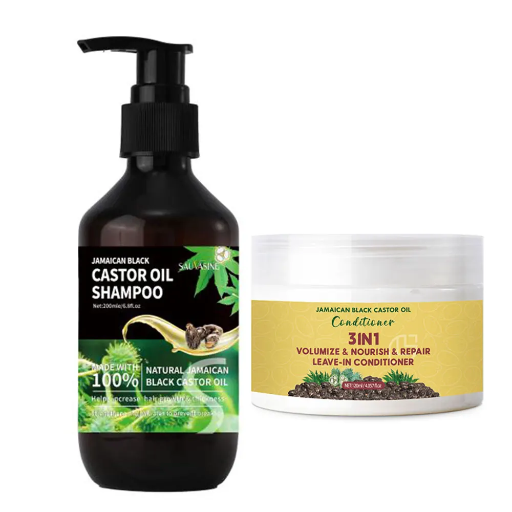 200ML Castor Oil Shampoo Jamaican Castor Shampoo for Hair Growth Natural Moisturizing Shampoo to Strengthen Restore Damaged Hair