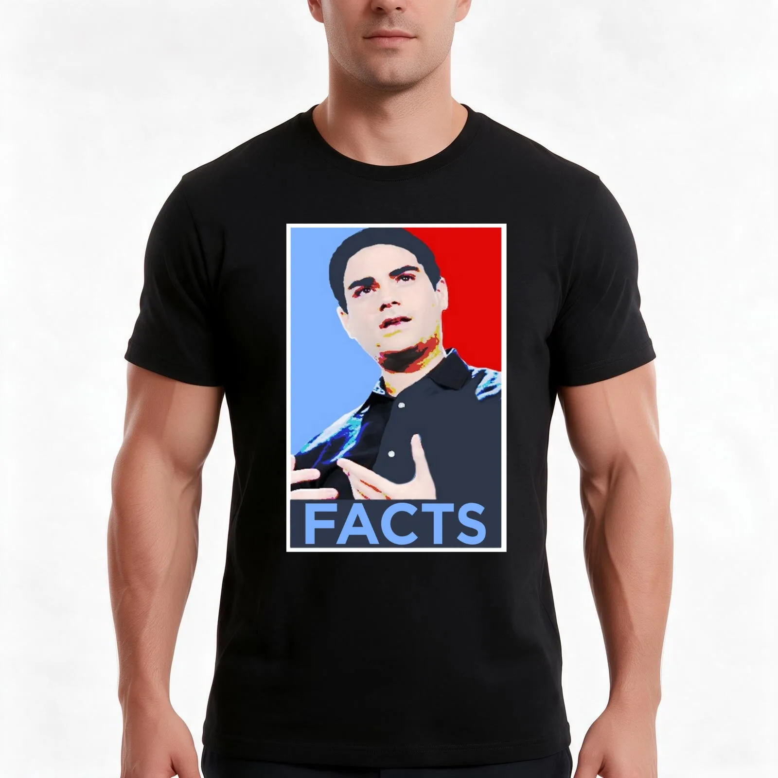 Ben Shapiro 2024- Facts T-Shirt, Summer Casual Cotton Tee, Oversized Streetwear Tops, Vintage Graphic Print, Unisex Men Women