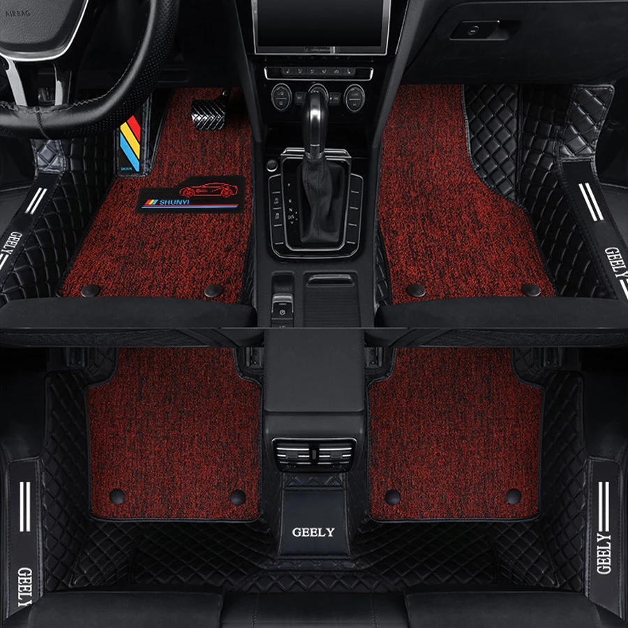 

Luxury Car Floor Mats For Mercedes-Benz A B C E G R M V Maybach S-class GLS W213 W214 W126 Waterproof Leather Foot Pads Styling