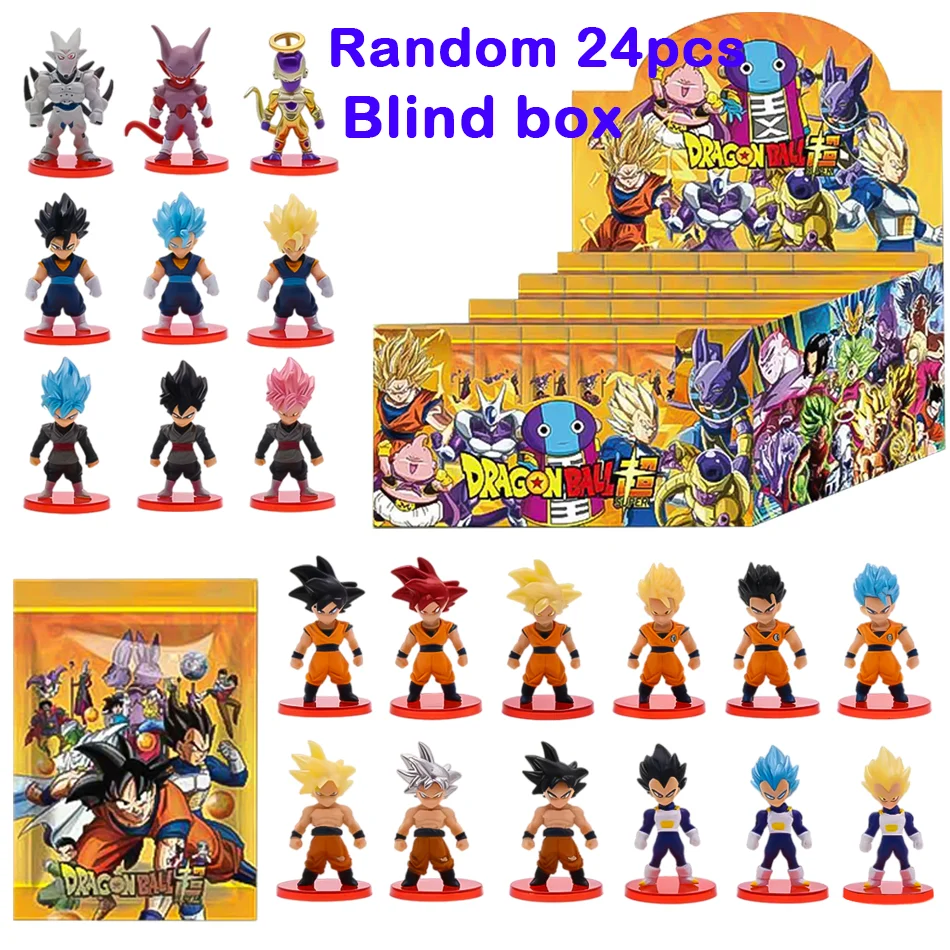 

Blind box Dragon Ball Super Son Goku Vegeta Broly Buu Action Figure Set Anime Figurines Ultra Instinct Model Friend Gifts Toys