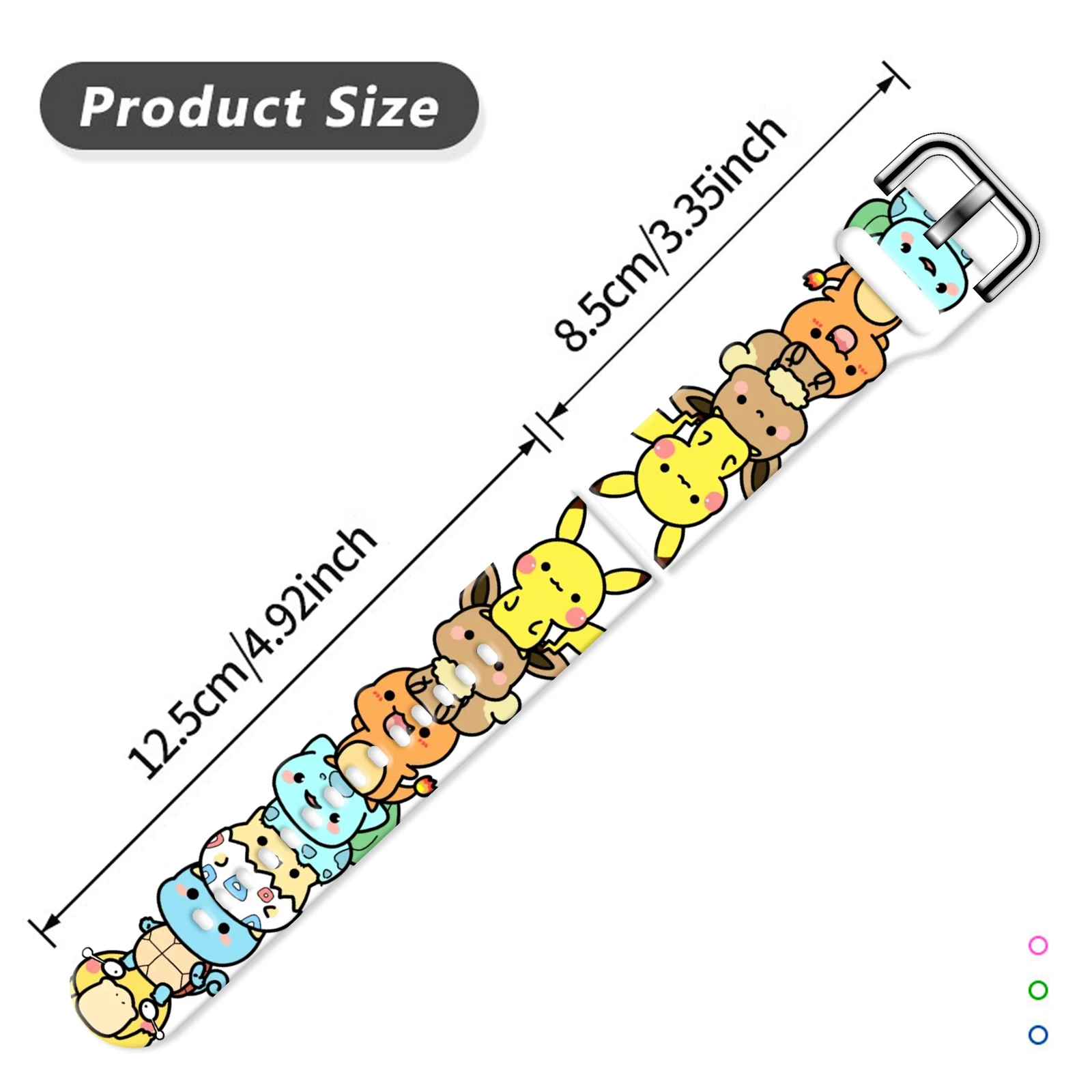 بوكيمون سلسلة 20 مللي متر حزام مطبوع لساعة سامسونج جالاكسي 7/6/5 40 مللي متر 44 مللي متر حزام ساعة قابل للاستبدال لشاومي هواوي Amazfit #6