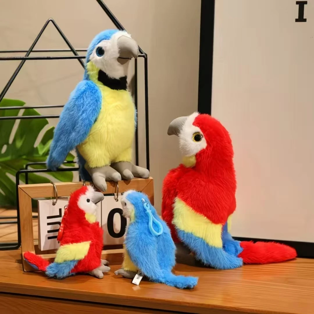 

12CM/22CM Lifelike Parrot Plush Toy Simulation Macaw Doll Cartoon Stuffed Soft Bird Animal Pillow Plush Doll Kids Birthday Gifts
