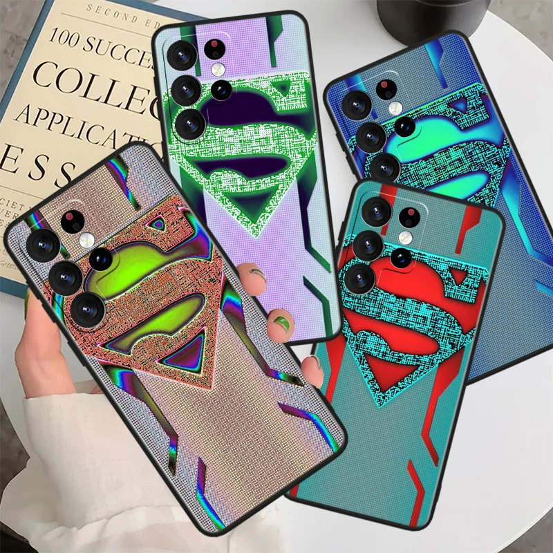 Batman Superman Cool For Samsung Galaxy S23 S22 S21 S20 FE S10 S10e S9 S8 Ultra Plus Lite Black Soft Phone Case