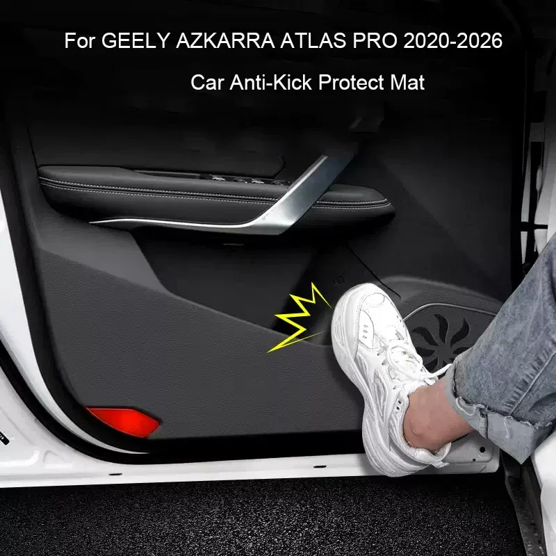 

Car B-Pillar Door Anti-Kick Protect Pad PU Leather Auto Trunk Anti-Dirty Scratch Resistant For GEELY AZKARRA ATLAS PRO 2020-2026