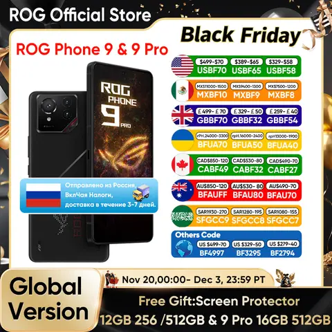 Anteprima mondiale ASUS ROG Phone 9 Smartphone 5G Snapdragon 8 Elite 6.78'' 185Hz Display AMOLED ROG 9 Pro 5800mAh NFC Telefono cellulare