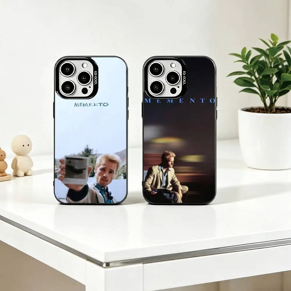

The movie M-Memento Phone Case For iPhone 17,16,15,14,13,12,11 Plus,Pro Max,XS,Colored Silver Plated Inside Cover