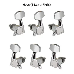 6Pcs Acoustic Guitar Tuners String Tuning Pegs Keys Machine Heads Locking Tuners 3L3R For Electric Or Acoustic Guitar