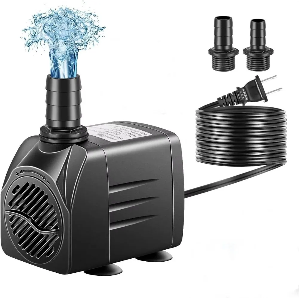 Black Submersible Water Pump Submersible Ultra-Quiet Fish Tank Filter Pump Mini with Suction Cup Ponds Fountains view 5
