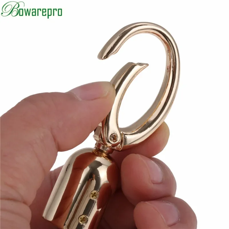 bowarepro 1pc DIY Hoandbag Decorative Leather Rpe/Tassel Bell Spring Opening Bag Hook Hardware Accessories Bag Dog Buckle Clasps