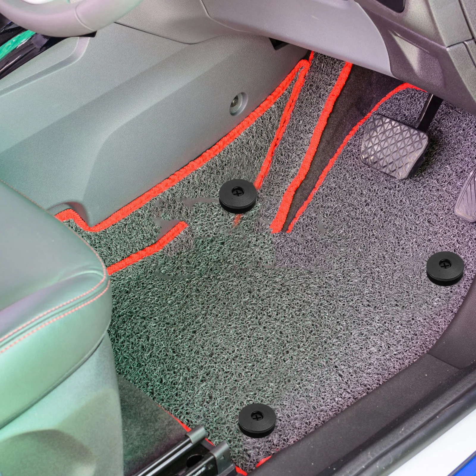 

20Sets Foot Pad Floor Mat Non-Slip ABS Fasteners for Automotive Carpet Fixings Mat Pads Pad Fixings