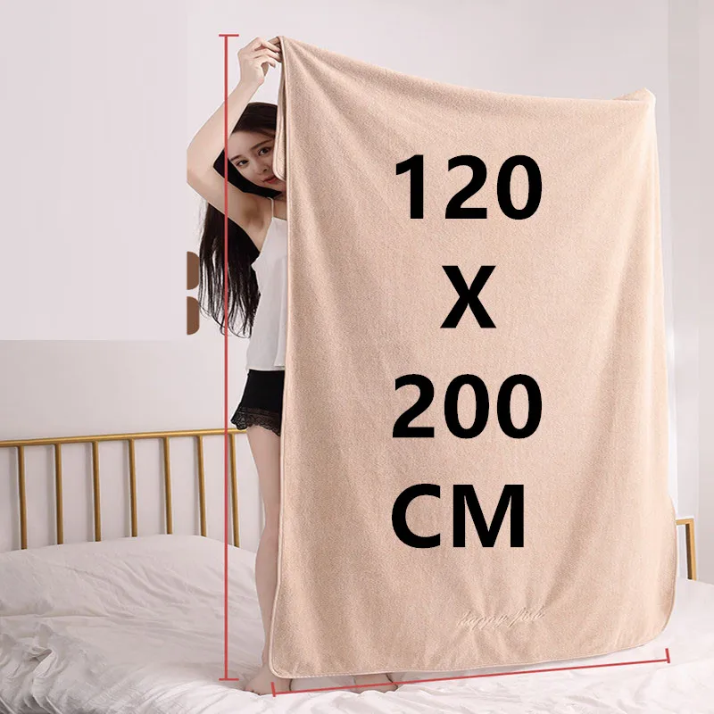 Increase and thicken 120X200 cm microfiber bath towel absorbent quick-drying ultra-soft hotel bath towel wear-resistant bath tow