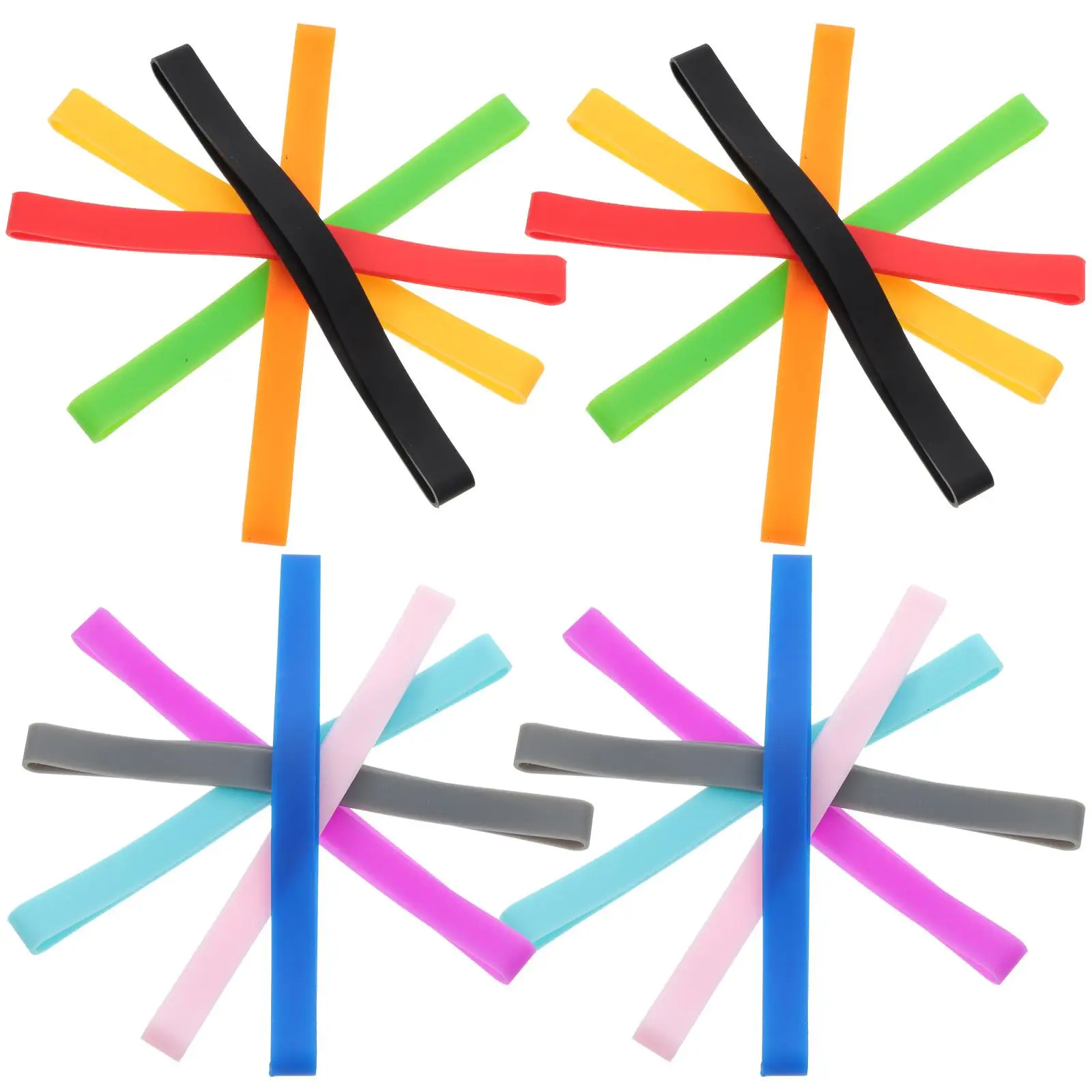 

20pcs Silicone Bands for Notebooks Journals Elastic Book Bands Office Supplies Portable Flexible Travel Accessories