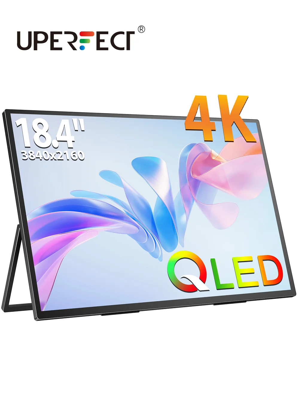 

UPERFECT большой 18,4-дюймовый игровой монитор 4K для ноутбука и ПК с дисплеем для Switch Steam Deck XBOX PS5 PS4 с расширенным экраном HDMI USB 3.1