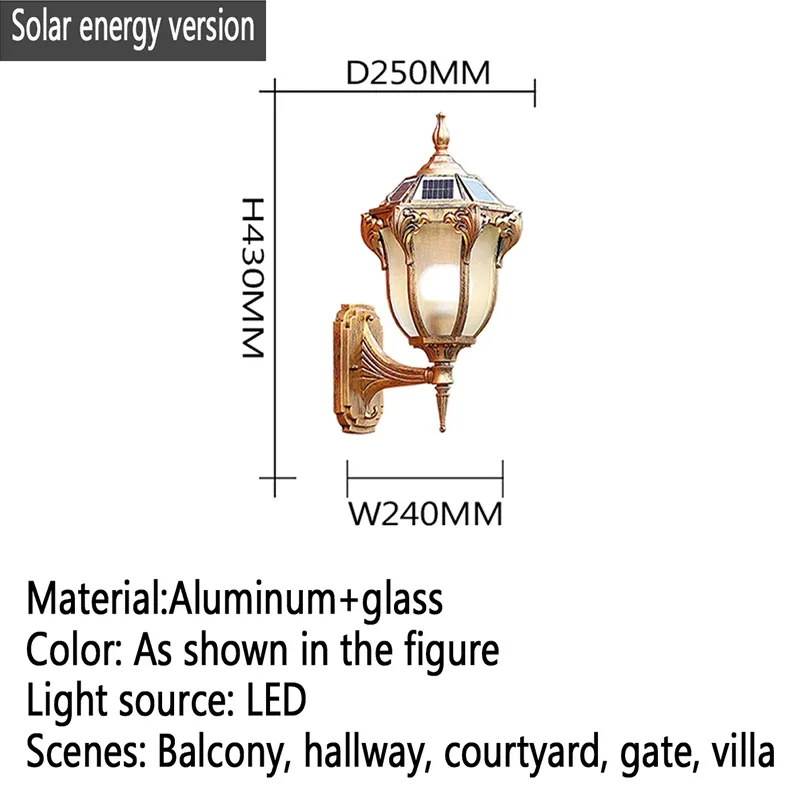 PLLY-Lâmpadas solares impermeáveis exteriores da parede, simplicidade, criativo, Balcão, Corredor, Pátio, Vila, Portão, Hotel, Contemporâneo