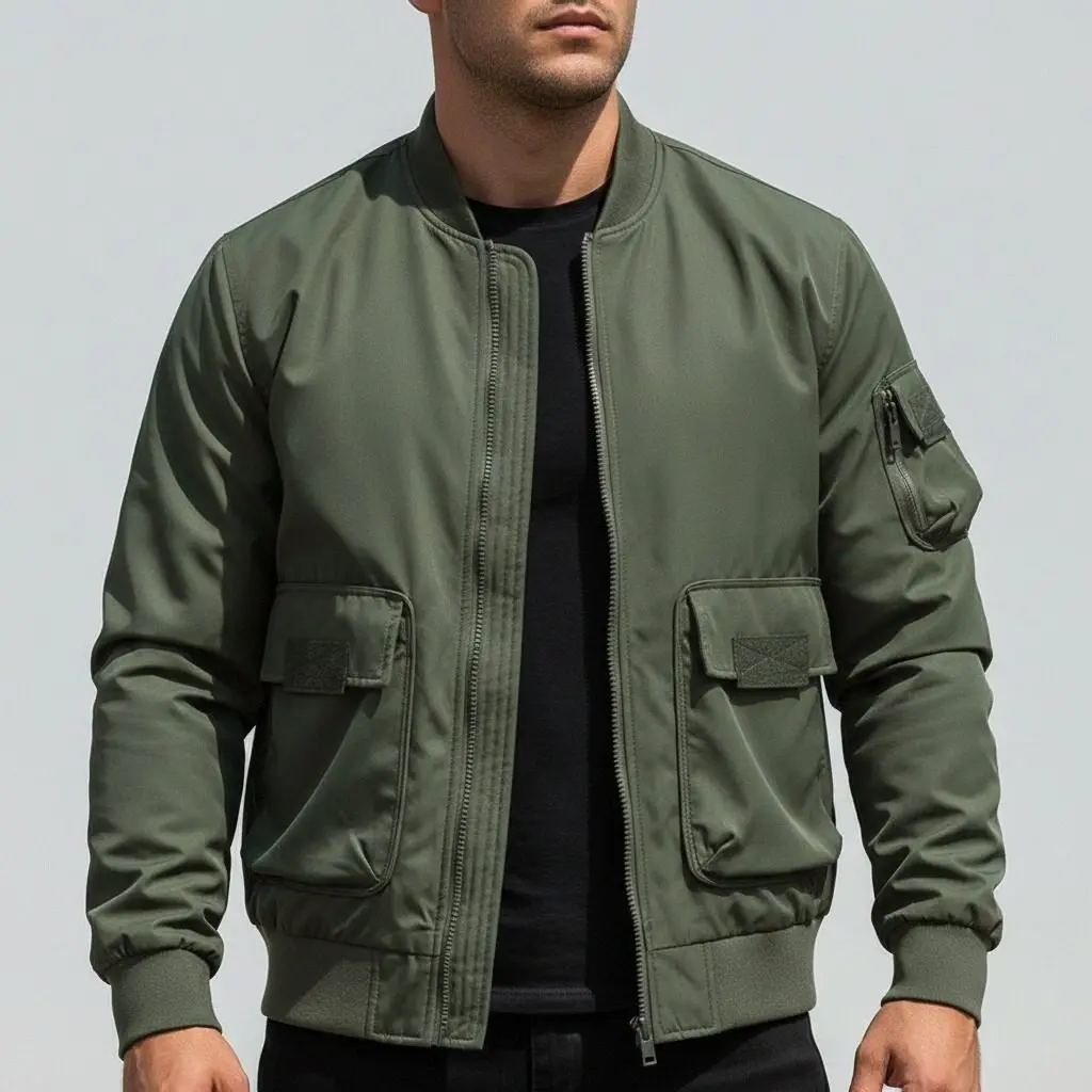 

Свободная мужская куртка, ветрозащитная прочная ветровка для кемпинга и путешествий, весна-осень 2026, бейсбольный воротник, уличная модная мужская одежда