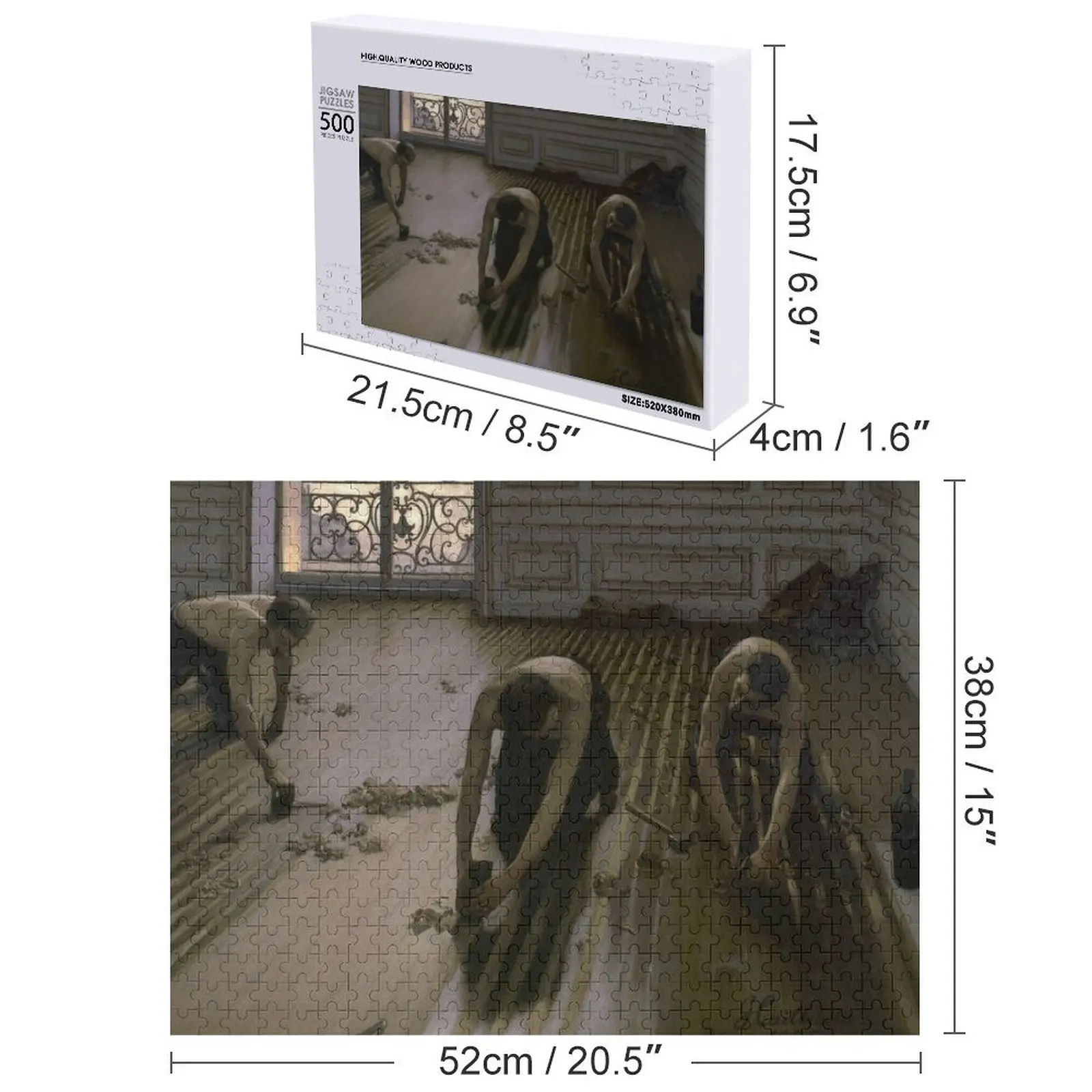 كاشطات الأرضية (Les raboteurs de parquet) - Caillebotte بازل قطع صورة مخصصة للأطفال لعبة ألغاز للأطفال #4