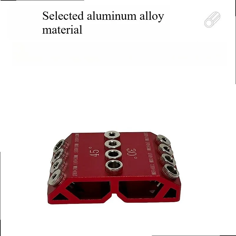 Cross-border Aluminum Alloy Woodworking Doweling Jig 30°45° Angle Drill Guide Hole Locator