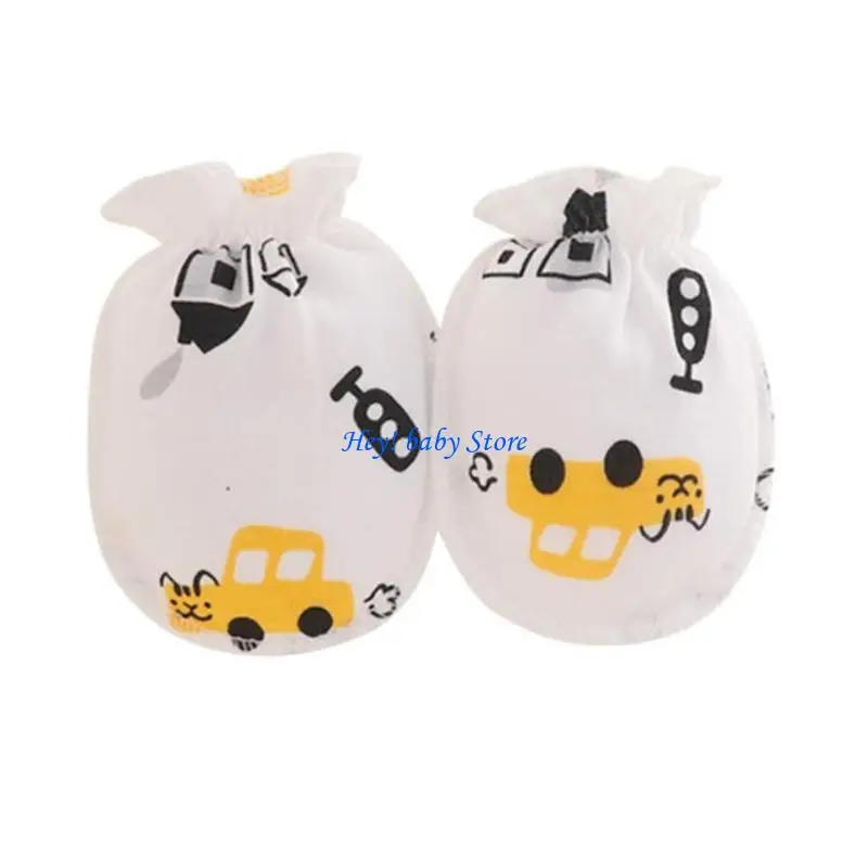 

Q1FE 5-парно-царапин-защищенные перчатки мультипликационные перчатки ватана хлопчатобумажные перчатки 0-3 месяца новорожденных