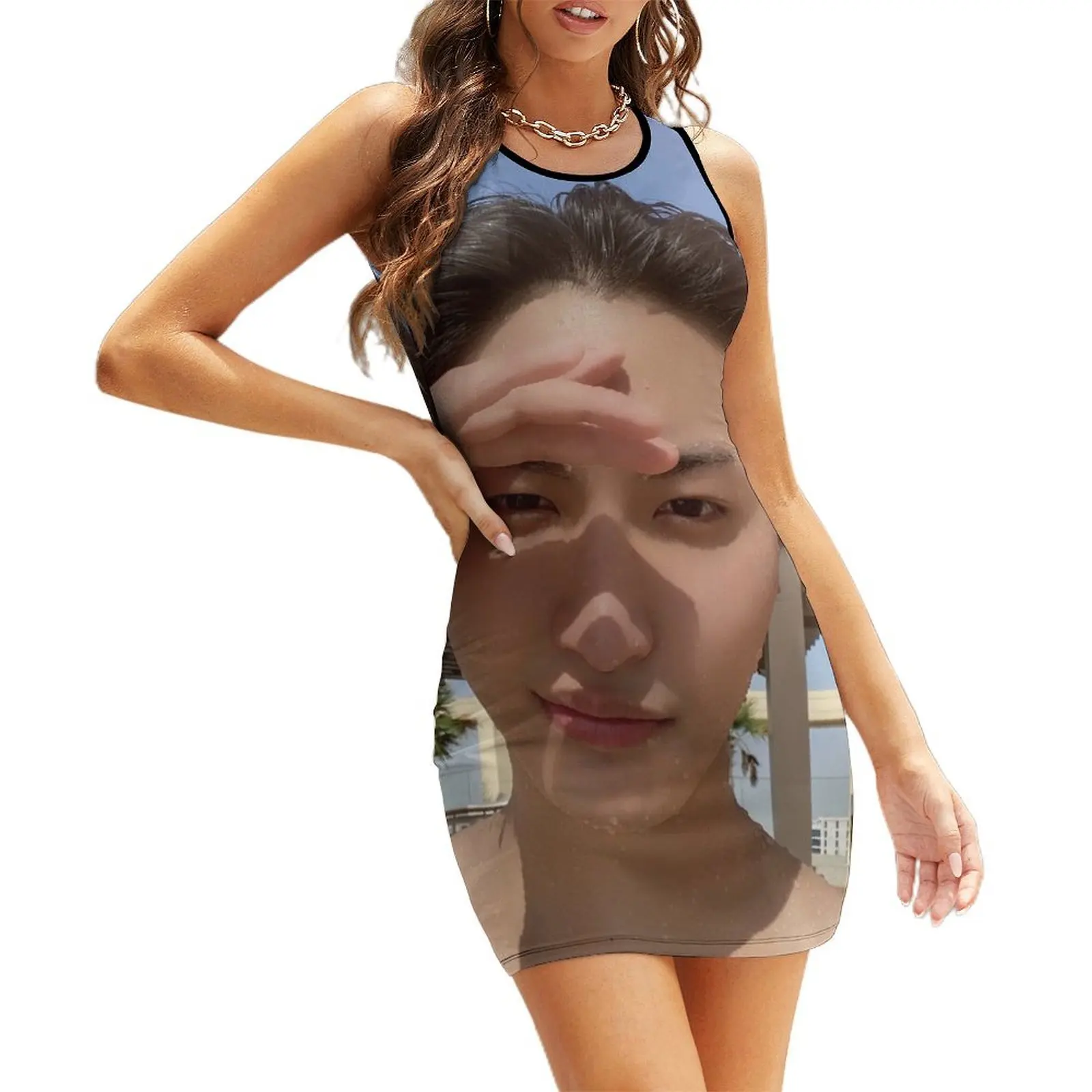 

ATEEZ Seonghwa Sleeveless Sundress luxury dress Aesthetic clothing women dresses