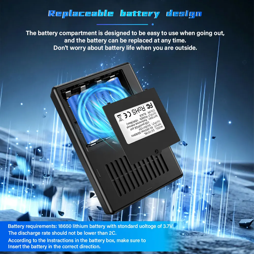 UPS Uninterruptible Power Support 5V/9V/12V Backup Battery Power Supply for Router/Modem/Security Camera (Without Battery)
