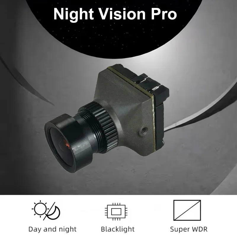 

FPV-камера с тепловизором, 1500TVL, объектив 2.1 мм, 16:9/4:3, FOV125 ° Интеллектуальная камера ночного видения с подсветкой для радиоуправляемых дронов