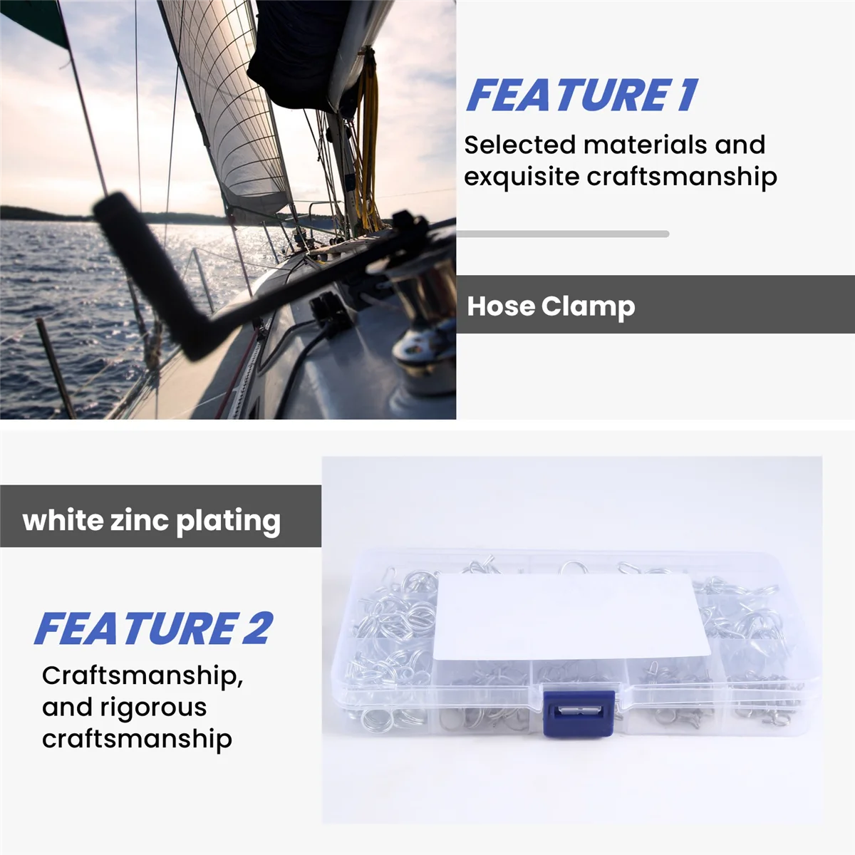 FLLF 150 Pz/set Clip A Molla In Acciaio Inox Fascetta Fascetta di Fissaggio Tubo Del Carburante Tubo Dell'acqua Tubo Dell'aria Auto Strumenti Idraulici