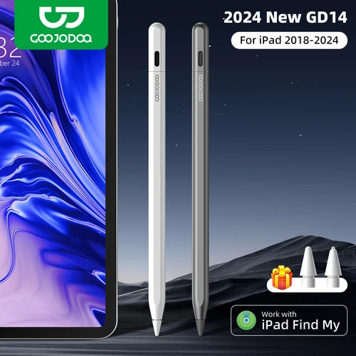 GOOJODOQ GD14 lápiz Stylus para Apple Pencil con IPad Find My y teclas de acceso rápido personalizadas para iPad Air6/5/ 4 iPad Pro 11 2018-2024 pro 13