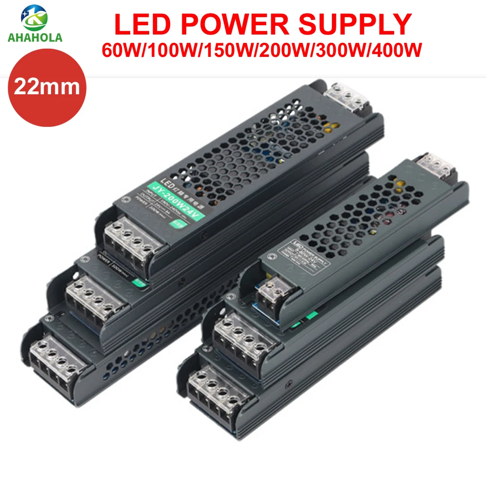 24V 12v Power Supply for 24/12 Volt Led Strip Light  Transformer 220v AC to DC Converter 60w 400w Power Source 2a 5a Lamp Driver