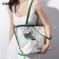 CHISIY Original handmade minimalist texture, elegant temperament, commuting tote bag, shopping business shoulder bag