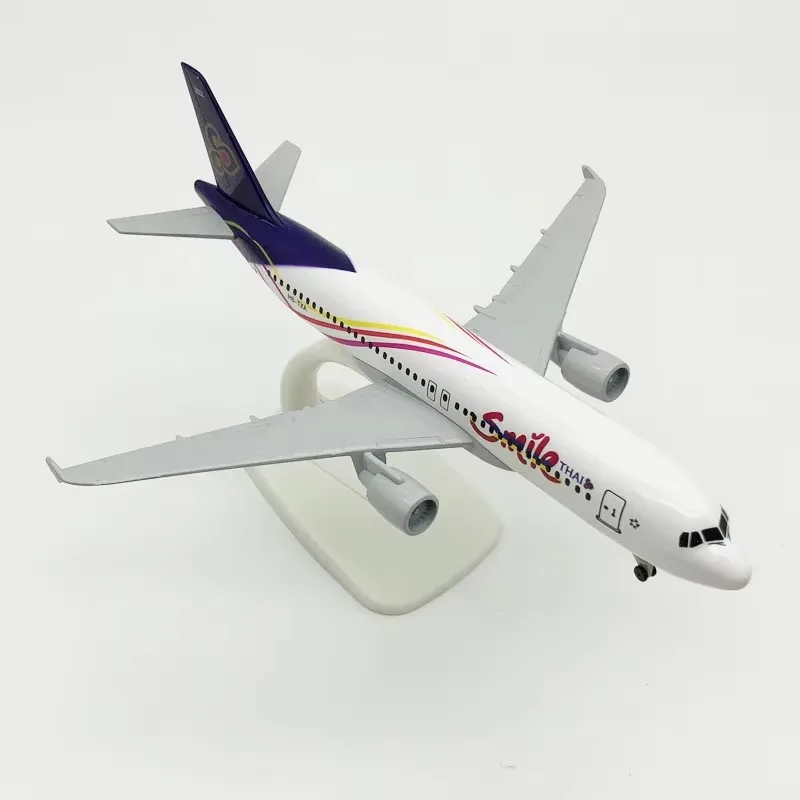 1:400 Scale Airbus Simulation Model 20cm Alloy Metal Aircraft A320 Thai Airways Aircraft Model with Landing Gear Decoration