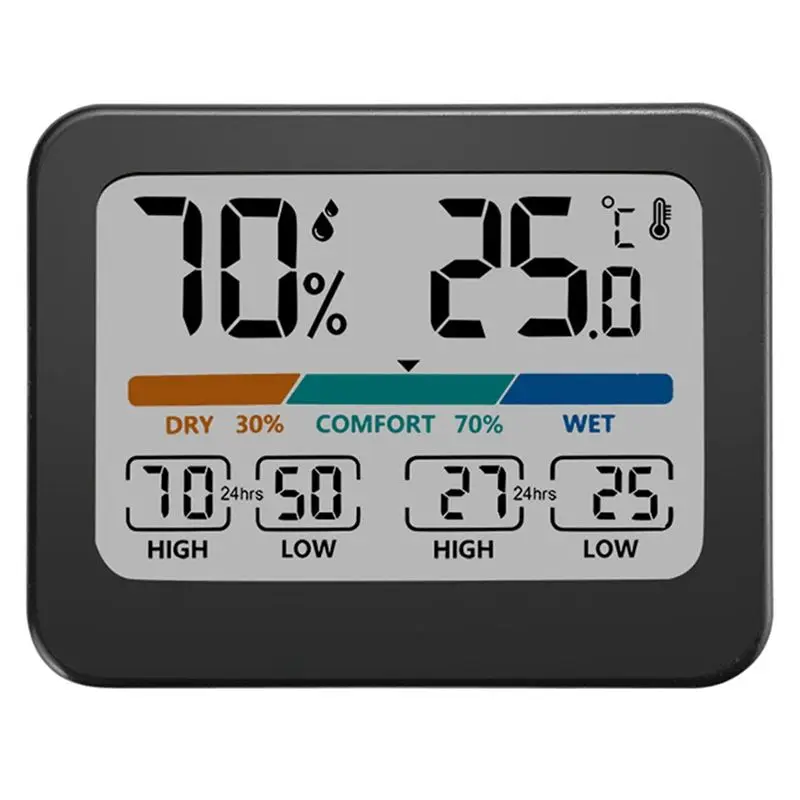 A26I-Color Large Screen Digital Temperature Humidity Meter Room Thermometer Comfort Indicator Max/Min Record Function For Home O