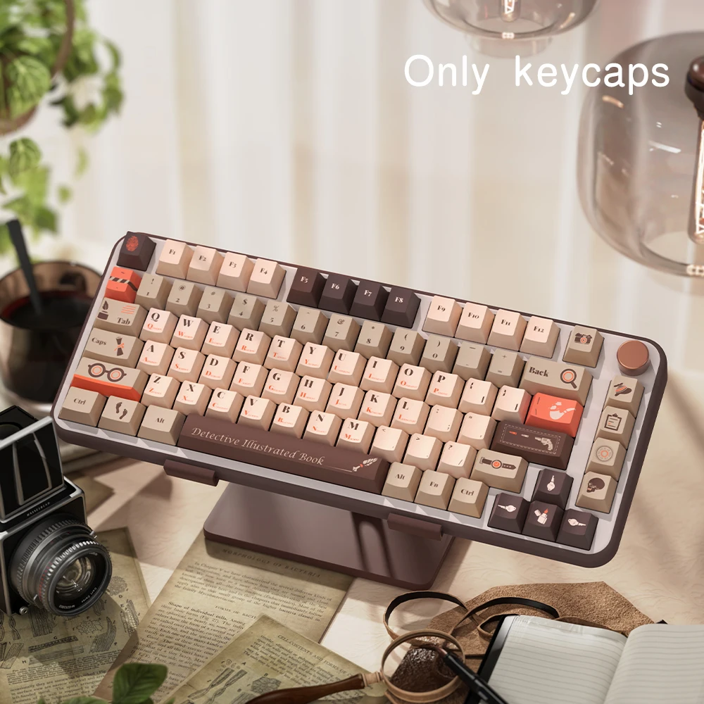 Detective Keycaps Korean Japanese Brazilian French Spanish PBT Cherry Profile Keycap For Mechanical Keyboard Key Caps Custom