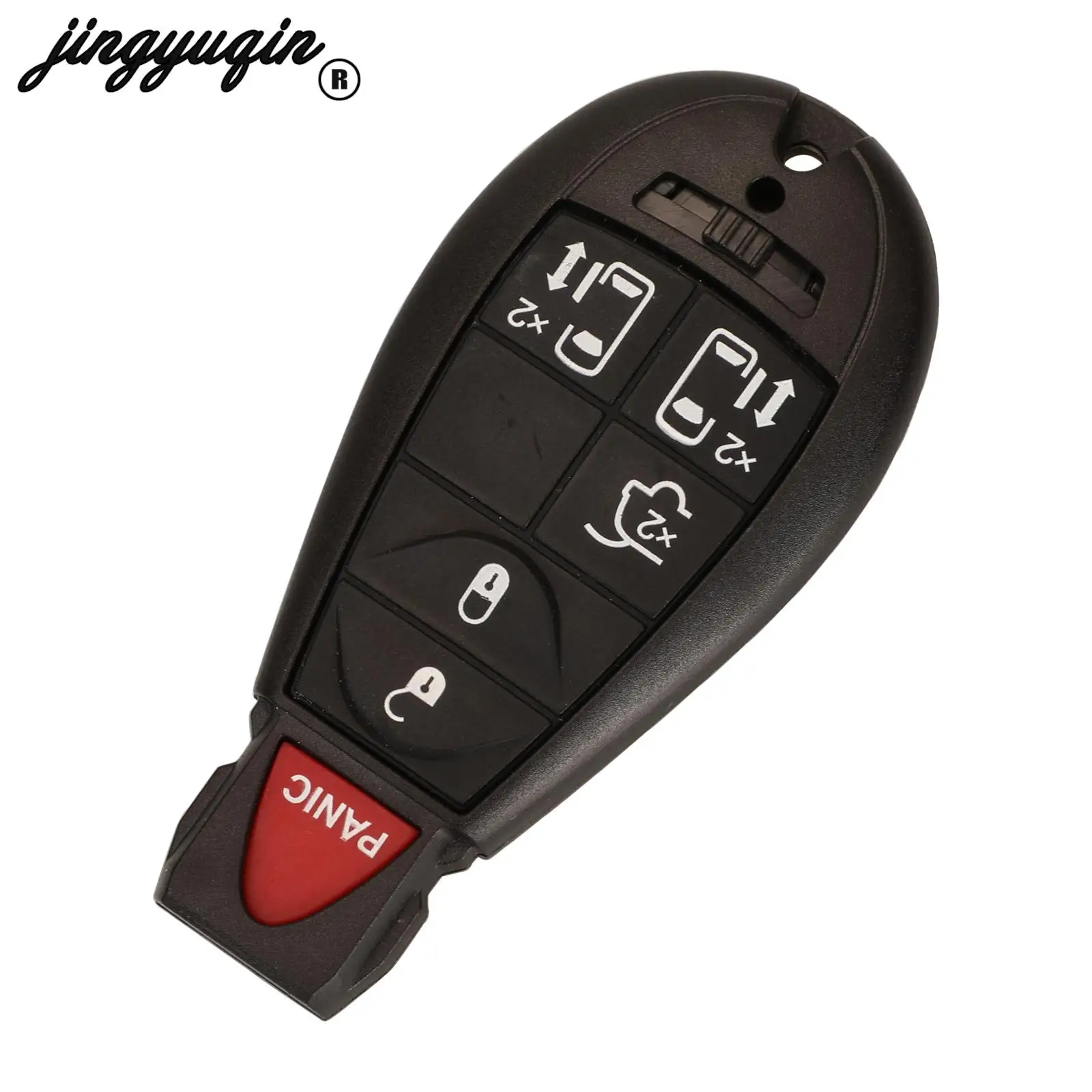 jingyuqin For Chrysler Fobik 300 Town & Country Dodge Challenger Charger Durango Journey Smart Remote Key Shell Case 3/4/5/6BNT