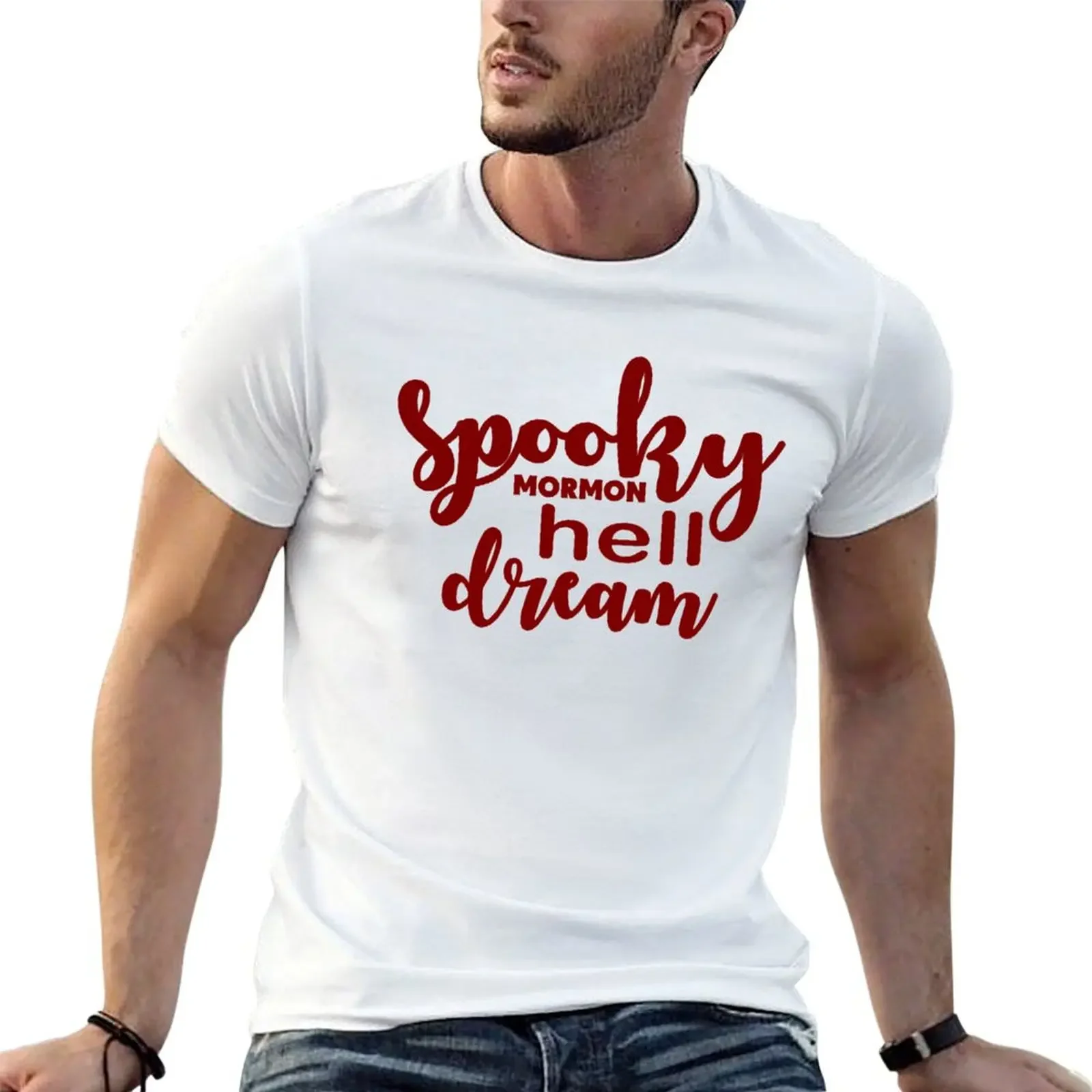 spooky mormon hell dream - book of mormon inspired T-Shirt oversizeds hippie clothes sublime Men's t shirts