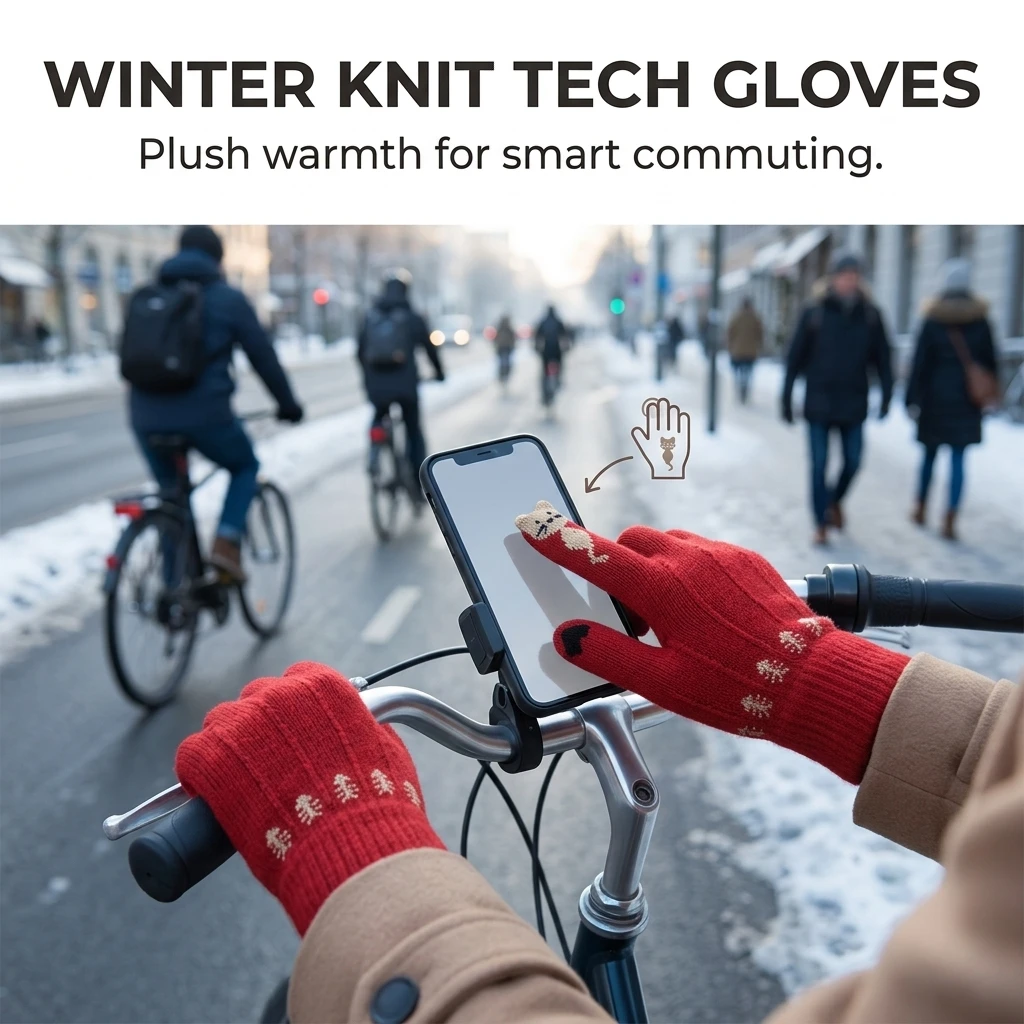 زوج من قفازات الشاشة التي تعمل - مراجعة Winter Cycling Commute Gear وسعره
