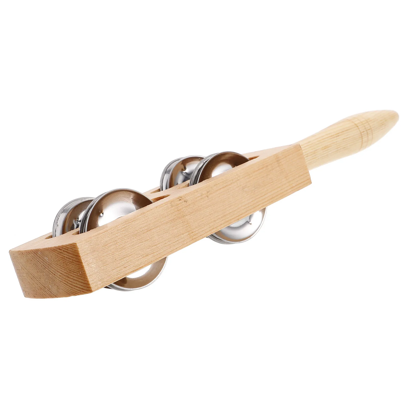 

4 Bell Board Wipe Toys Toddler Hand Bells Percussion Kit Instruments Shake Stick Musical Shaker Baby Wooden Safe