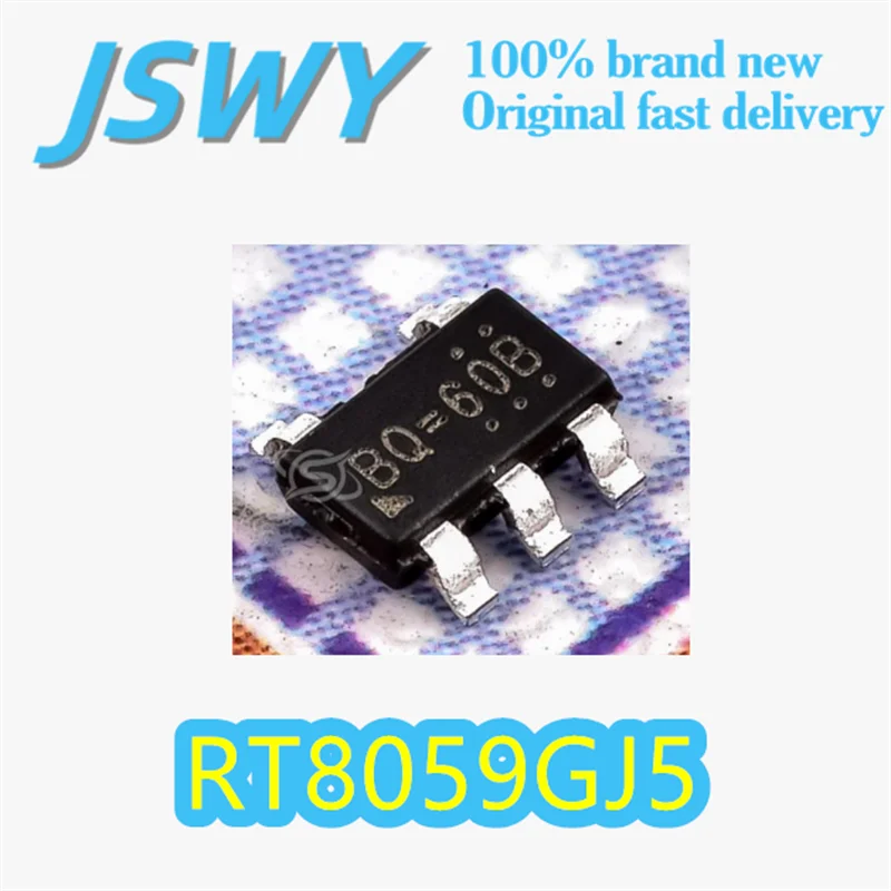 

(10/50 pieces) RT8059GJ5 RT8059 Original Silkscreen BQ= TSOT-23-5 Package Synchronous Buck Regulator Adjustable 1A Output Stock