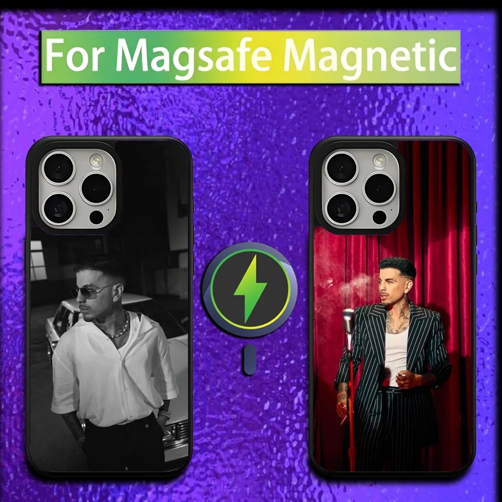 

R-Rauw Alejandro Rapper Phone Case For iPhone 16,15,14,13,12,11,Plus,Pro,Max,Mini Magsafe Magnetic Wireless Charging