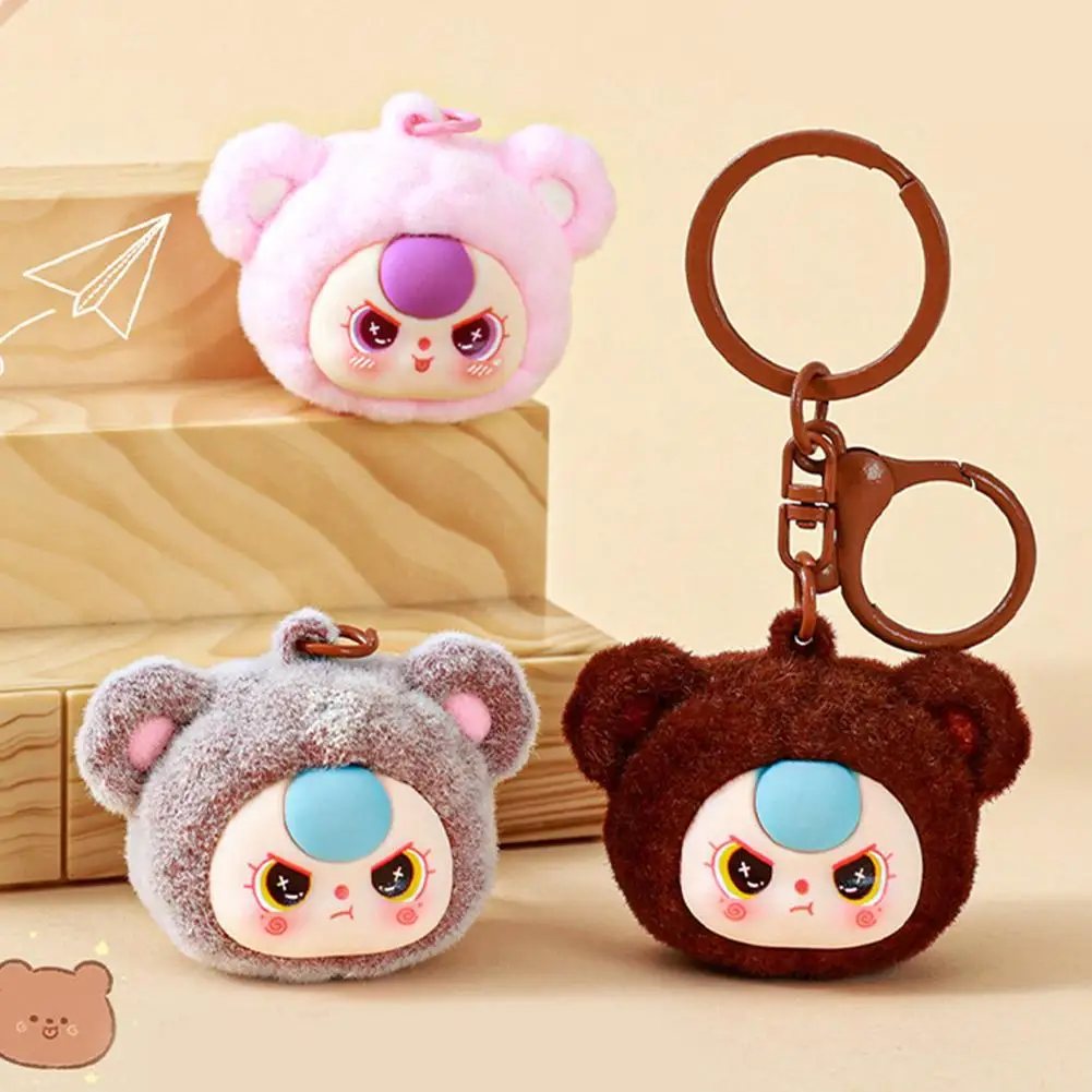 

Kawaii куклы брелок Babythree аниме флокированная DIY фигурка декоративная подвеска рюкзак очаровательные украшения игрушки подарки
