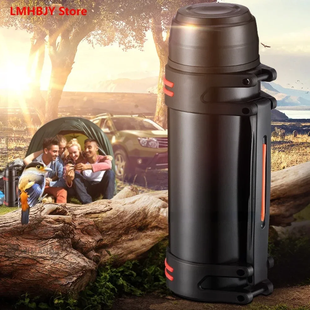 Thermos in acciaio inossidabile ad alta capacità da 3 litri/2 litri Tazza termica per acqua per tutti i giorni, all\'aperto, per autoveicoli