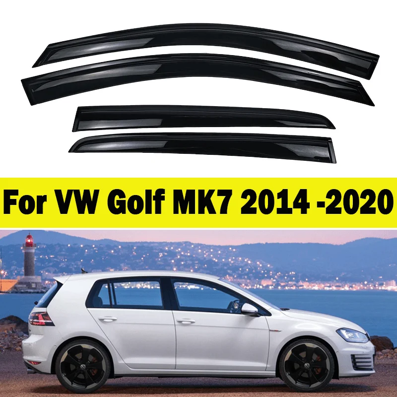 

Window Visors For Volkswagen VW Golf MK7 2014 -2020 Sturdy Rain Guards And Sun Shields | Car Side Window Weathershield