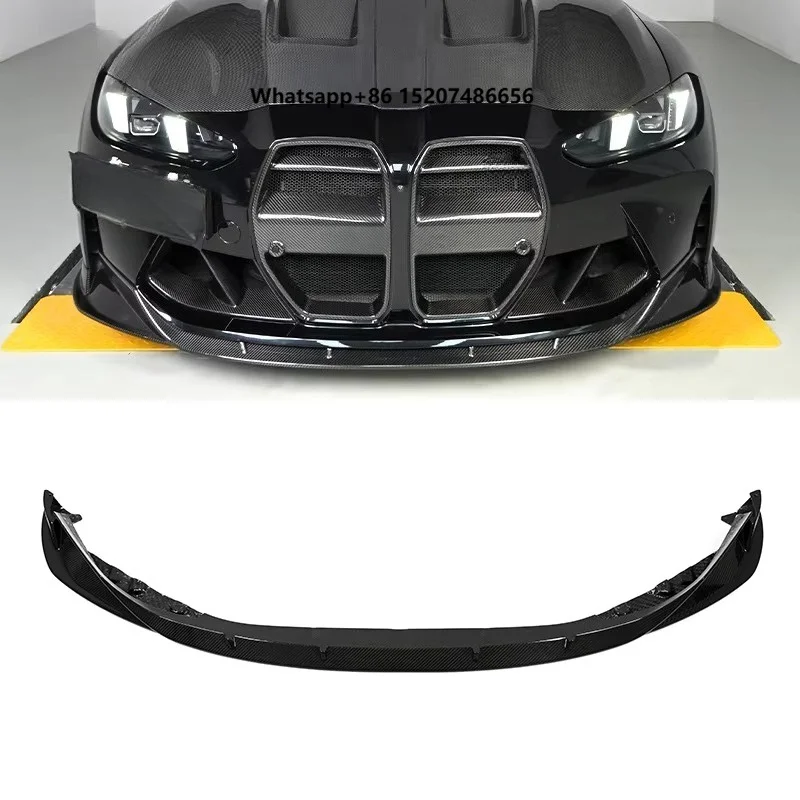 For G80M3 CT Style Front Lip Dry Carbon Fiber Bumper Lip for M3 M4 G80 G82 2021+ Bodykit