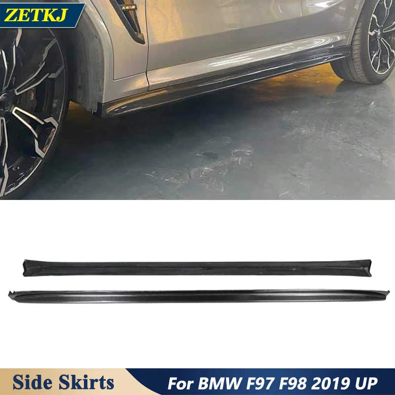 3D Style Side Skirts High Quality Carbon Fiber Durable Car Body Kit for BMW X3M F97 F98 2019 UP