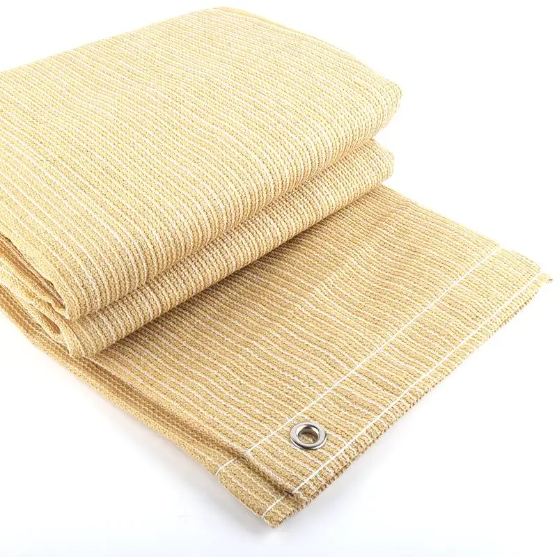 HDPE Anti-UV Sun Shade Net, Espessar Bege, Cerca de segurança, Tela de privacidade, Canopy Shade Sails, Home Garden Hotel Balcony